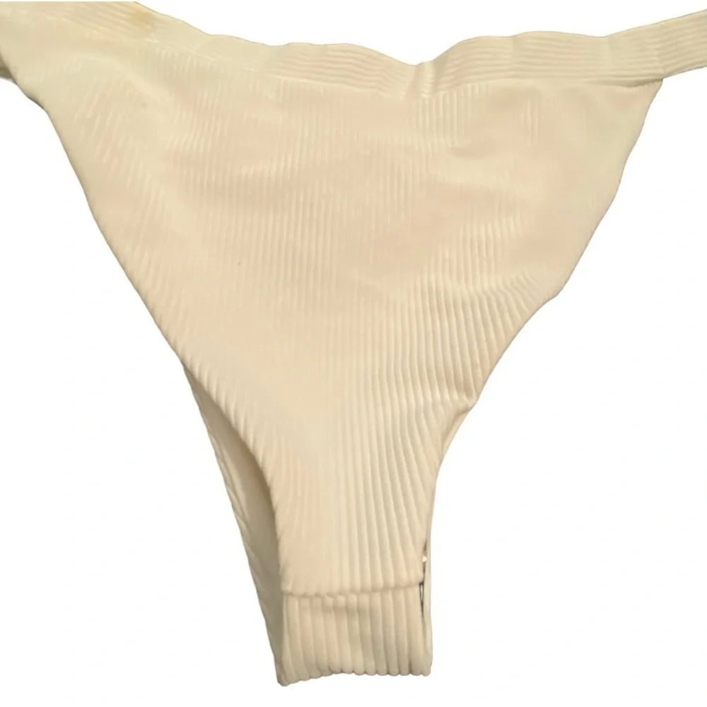 Frankie's Bikinis Grace Ribbed Bikini Bottom‎ nwt